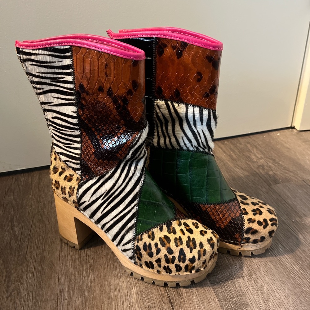 Swedish Hasbeens Patchwork Boots